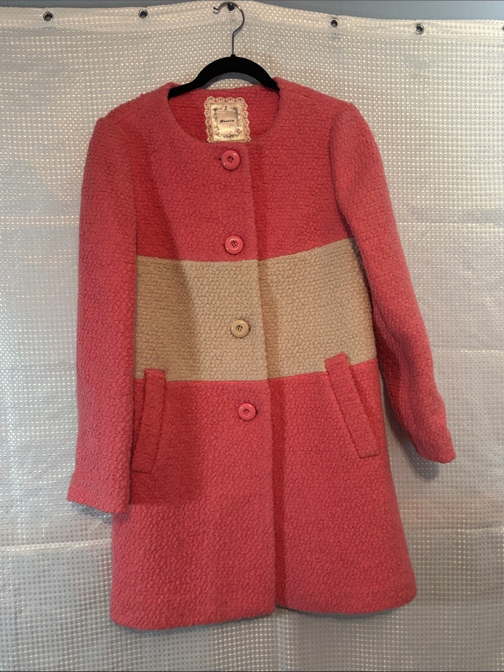 Women's Pink and beige coat for you pink lovers .Very charming ❤️